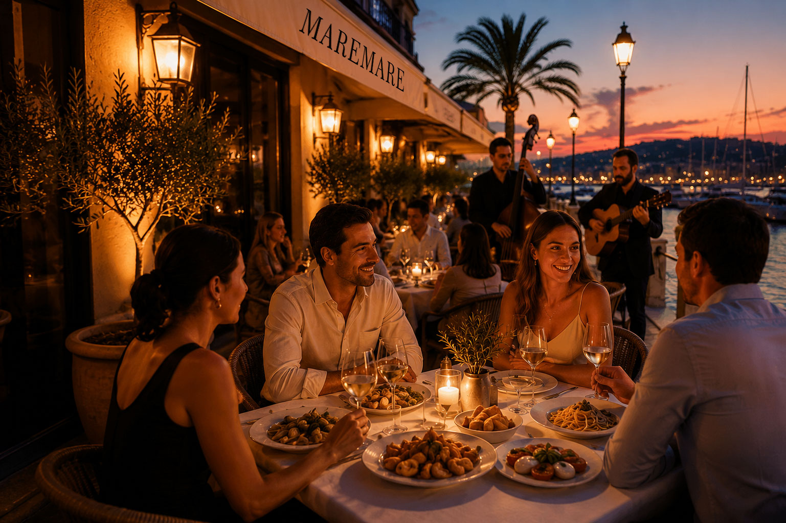 Terrasse · crépuscule